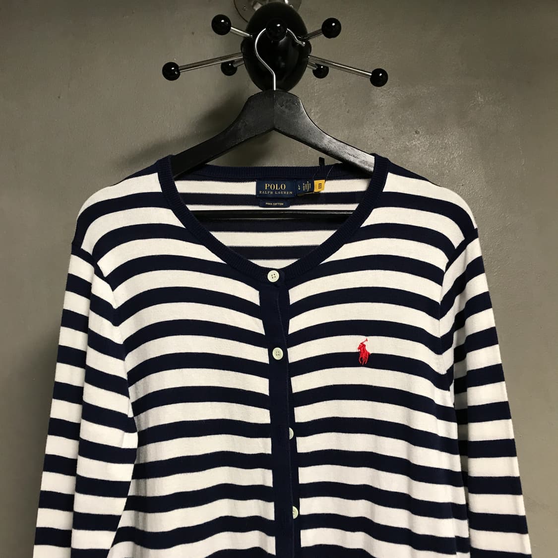 폴로 랄프로렌 QR 스트라이프 가디건 L(W) 상품이미지2