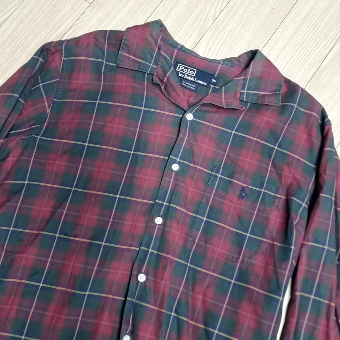 80s 폴로 랄프로렌 체크 긴팔 셔츠(100-105) 상품이미지2