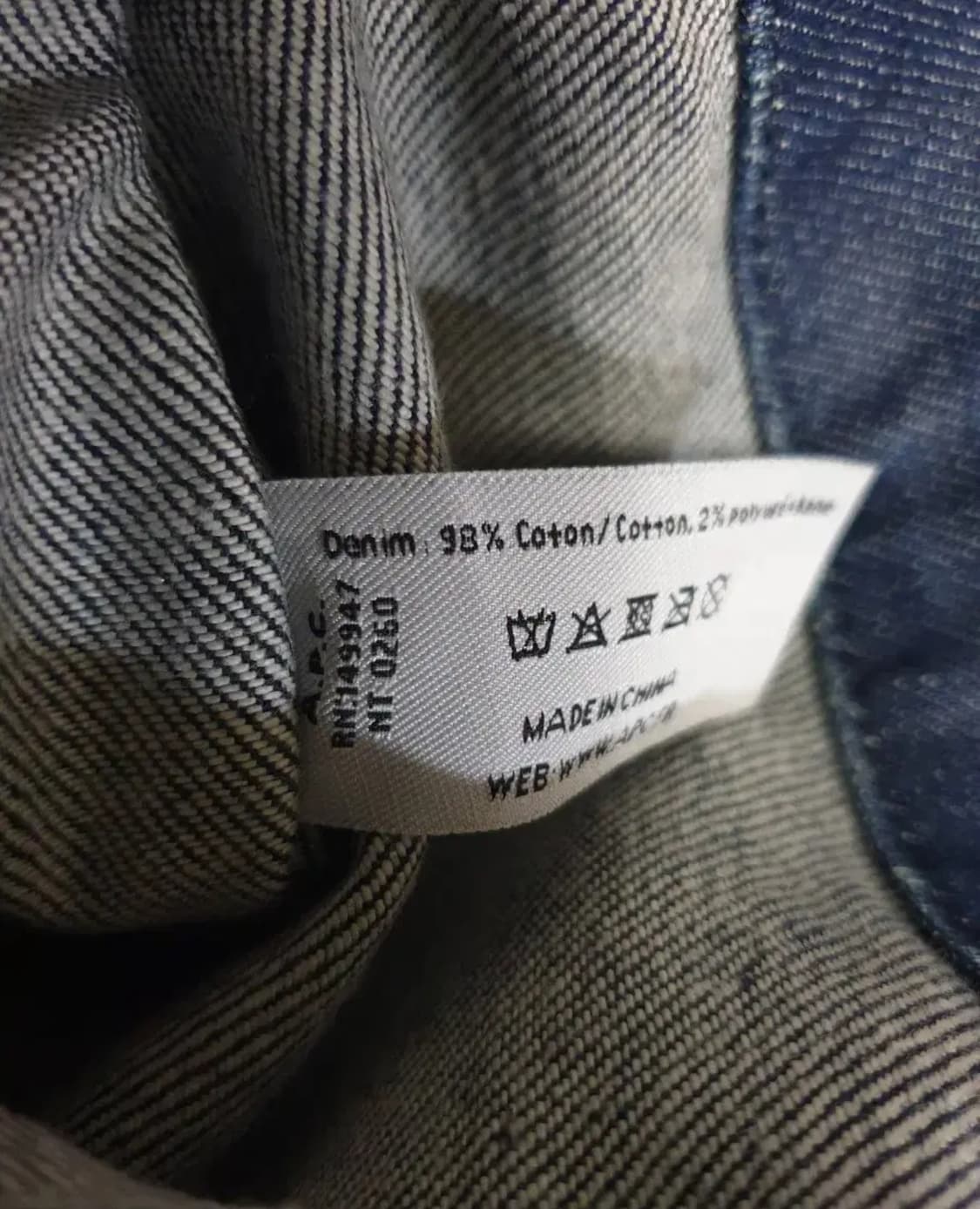 A.P.C 아페쎄 데님 에코백 인디고 상품이미지3