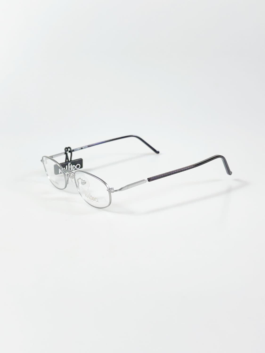 90s KALEIDO 실버 메탈 슬림 오벌 프레임 빈티지 안경 상품이미지3
