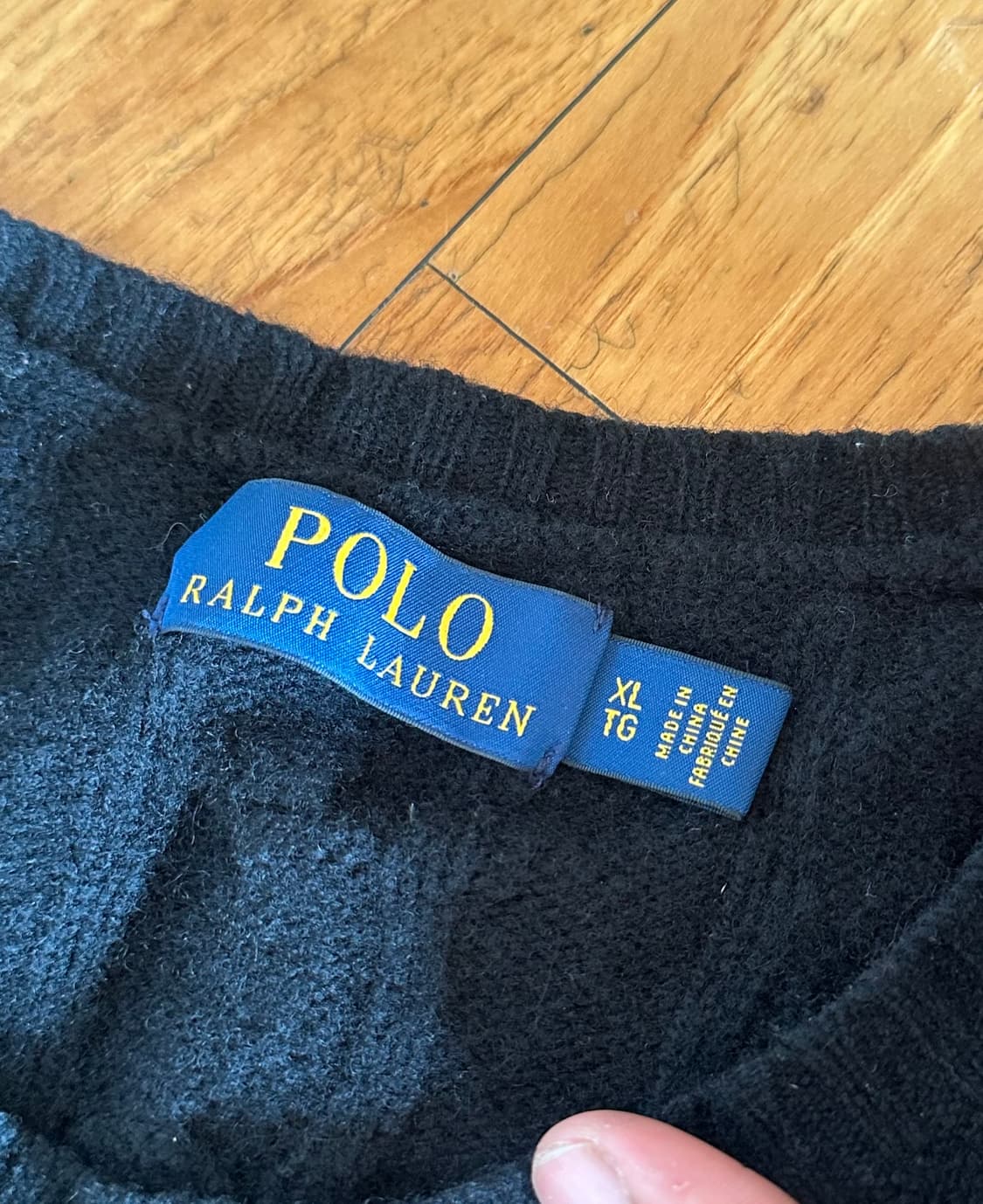 폴로 랄프로렌 꽈배기 니트 블랙 XL 상품이미지2