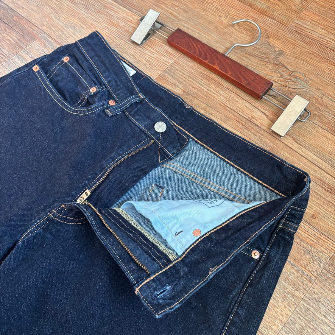 리바이스 502 청바지 진청 32 데님 오리지널 레드탭 프리미엄 상품이미지6