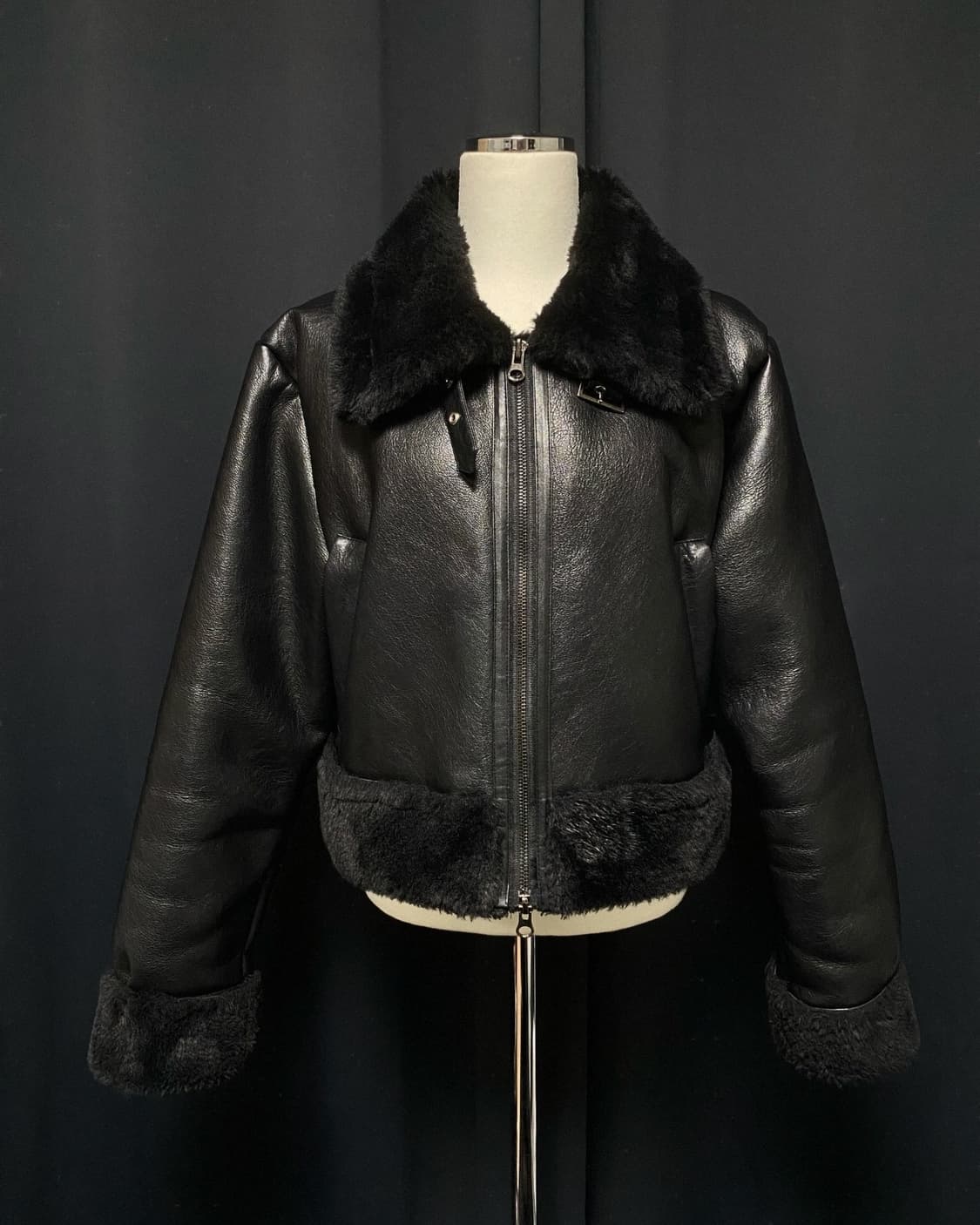 보헤미안서울 하이넥 무스탕 자켓 상품이미지2