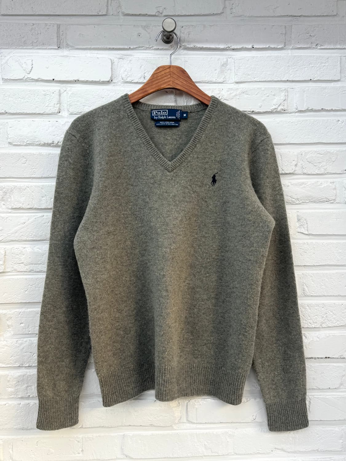 폴로 그레이 램스울 니트 상품이미지3