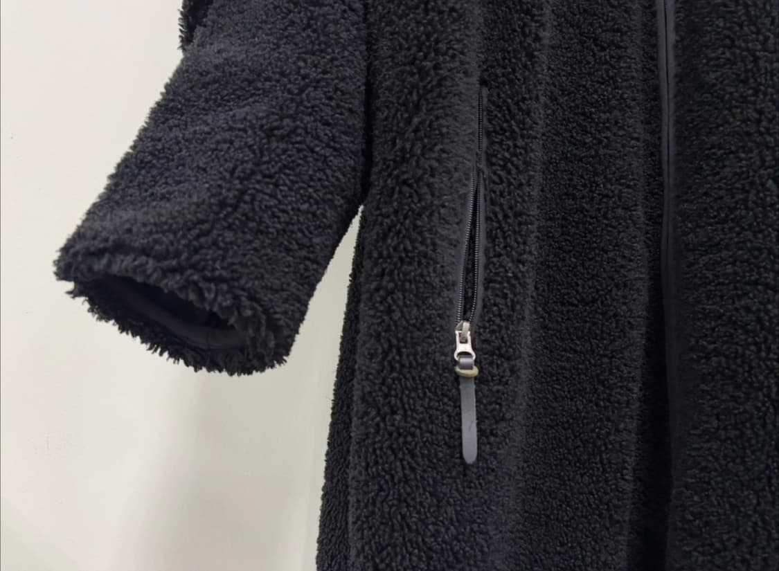 하이드아웃 플리스 롱 점퍼 사이즈 3 블랙 상품이미지5