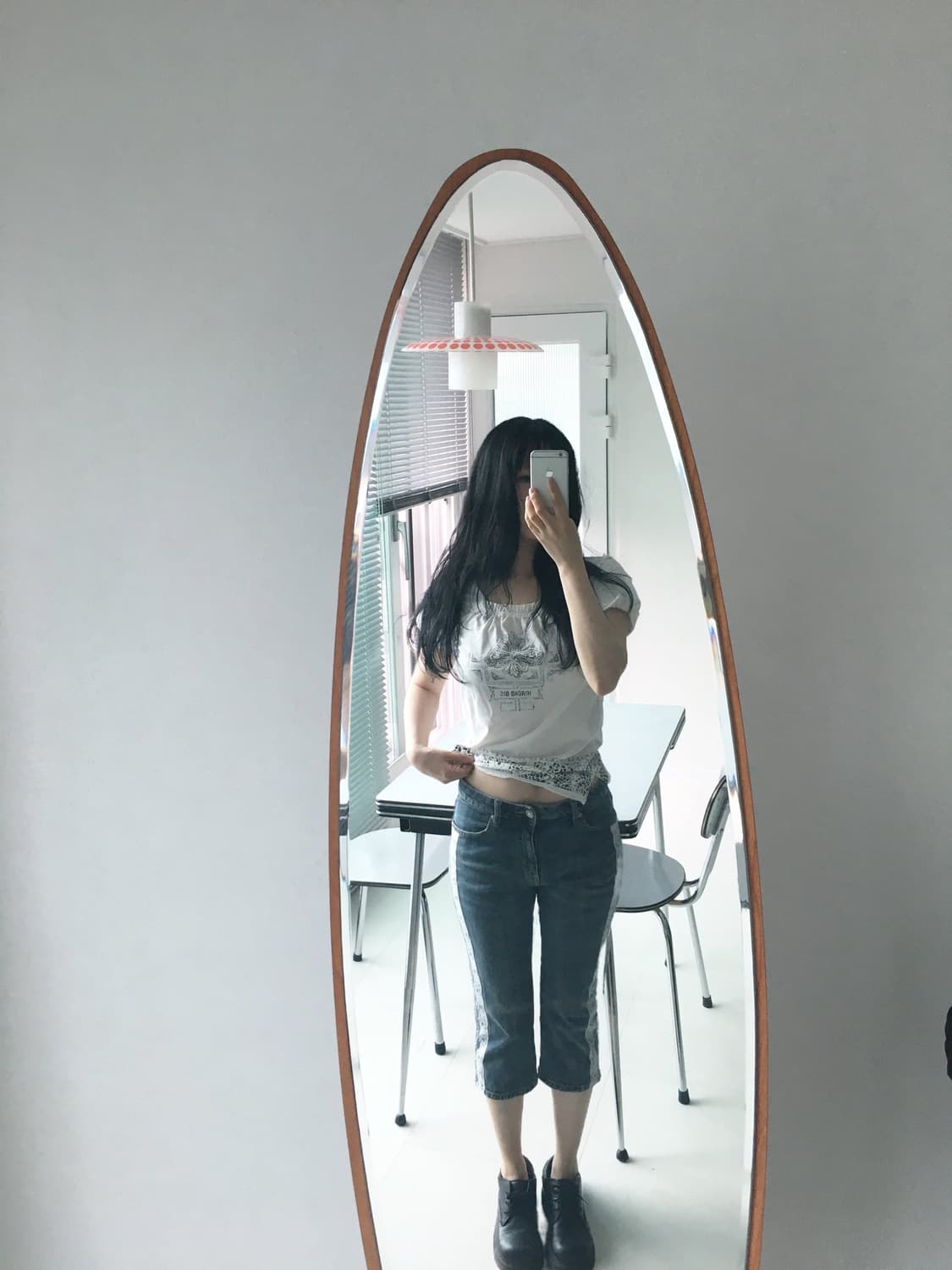 vintage lace trim jeans 상품이미지3