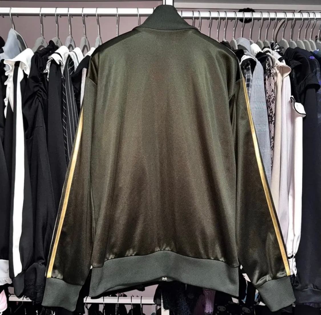 ADIDAS 아디다스 90s 카키 금장 져지 집업 상품이미지5