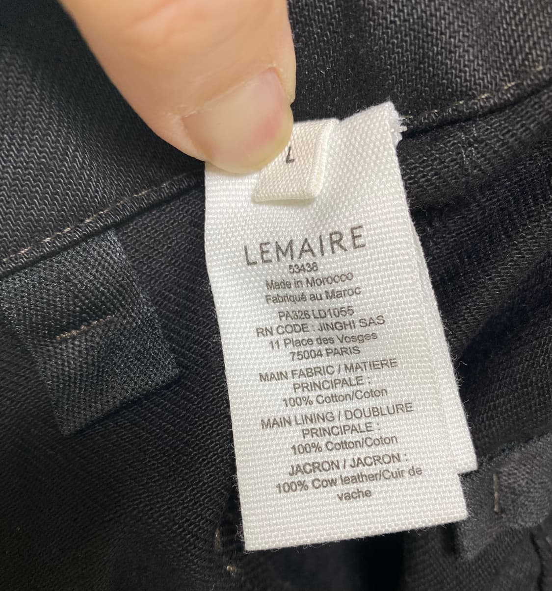 Lemaire 르메르 26SS 트위스티드 벨티드 블랙 L 상품이미지4