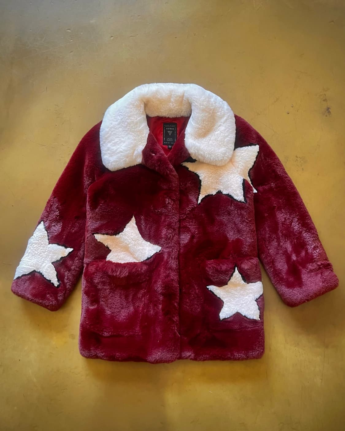 GUESS 2016 Season Star Pattern Fur Coat 상품이미지4