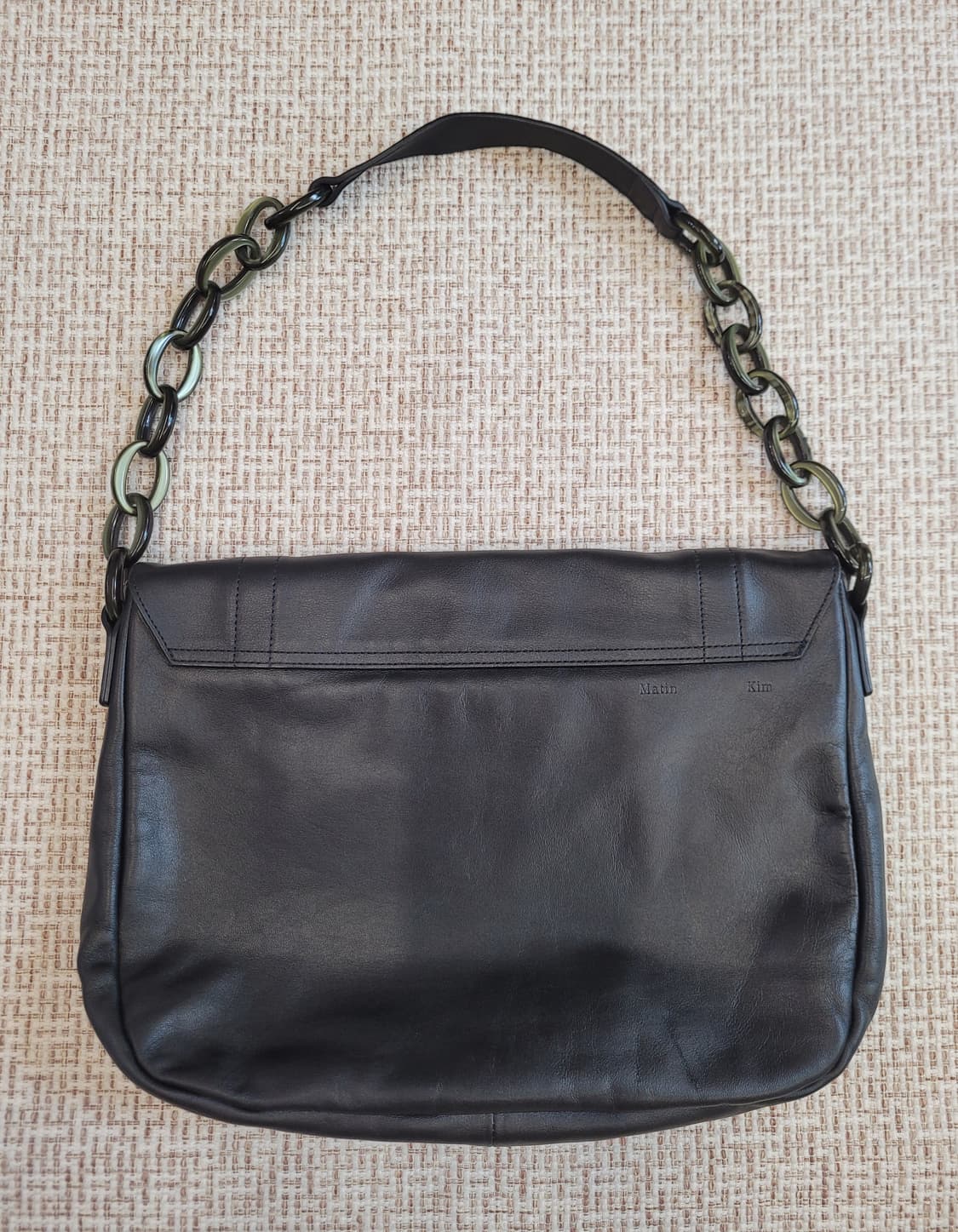 마뗑킴 블랙 레더 체인 숄더백 상품이미지2