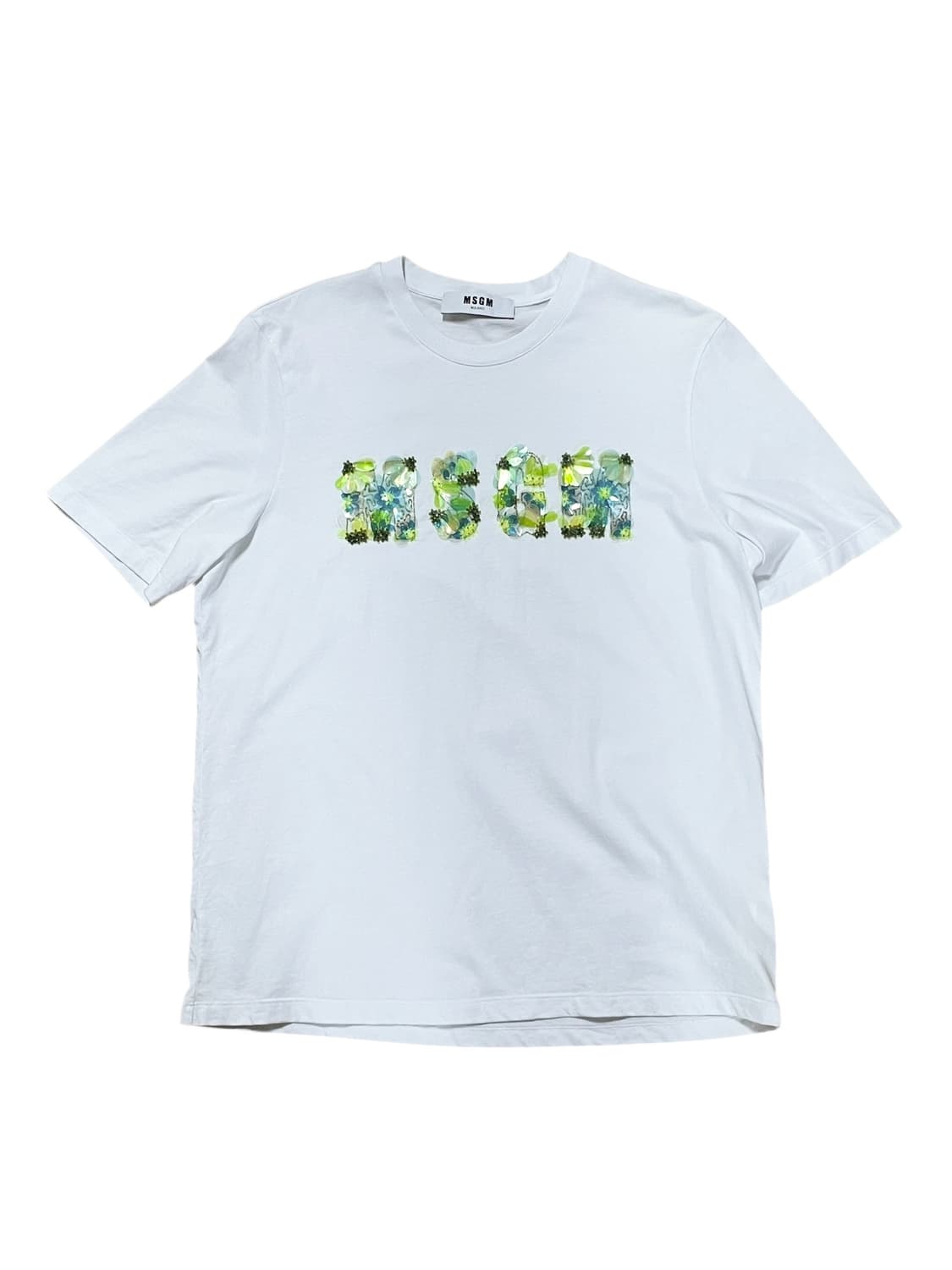 MSGM Beads Corsage Logo T-shirt 상품이미지3