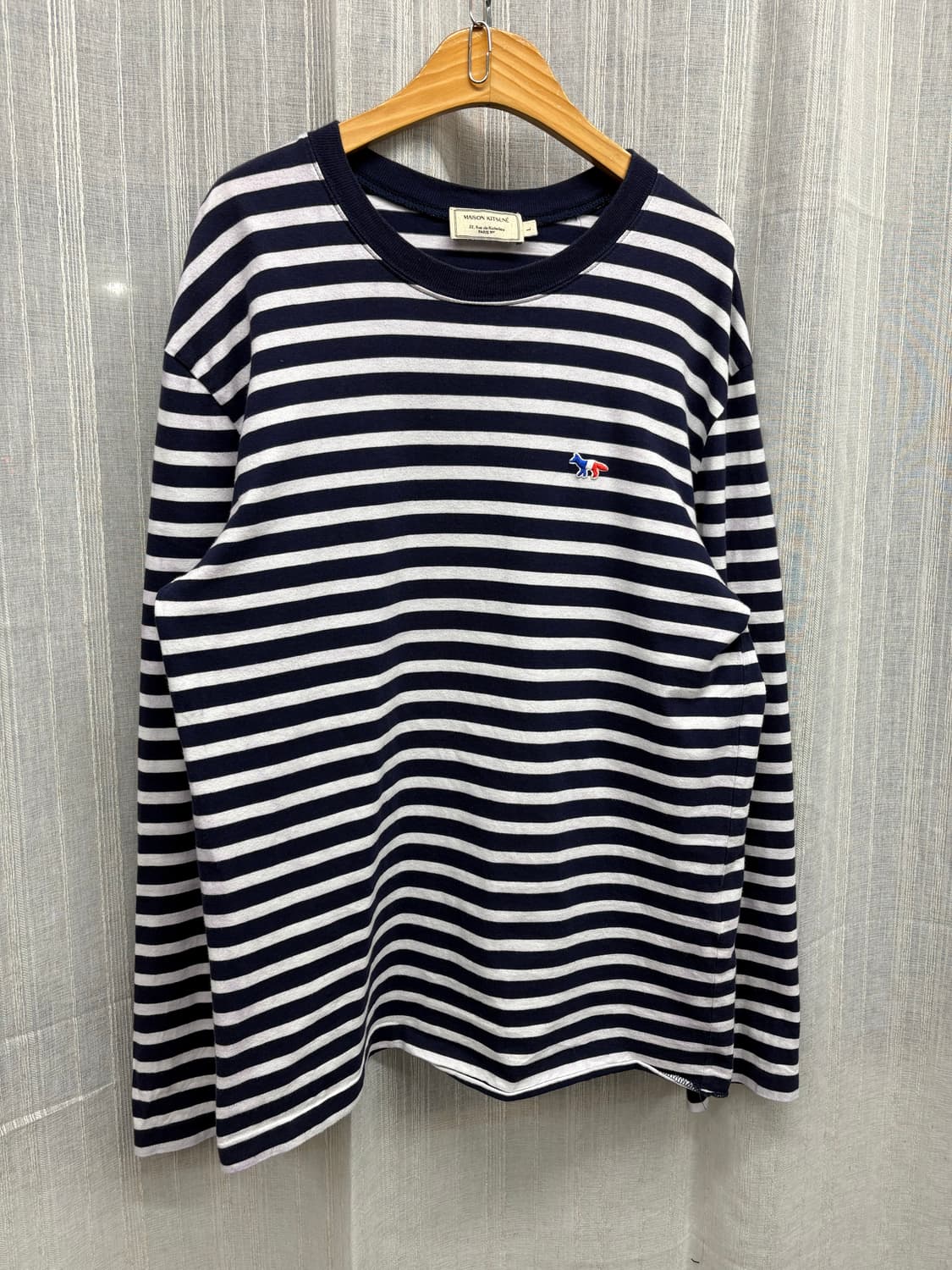 메종키츠네 스트라이프 단가라 긴팔티 상품이미지3