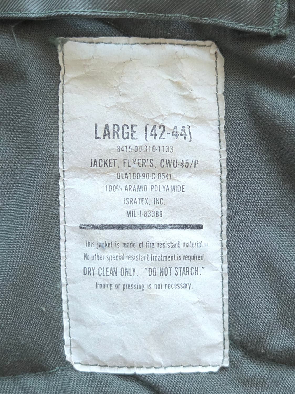 1990 OG CWU-45/P USAF LARGE 상품이미지5