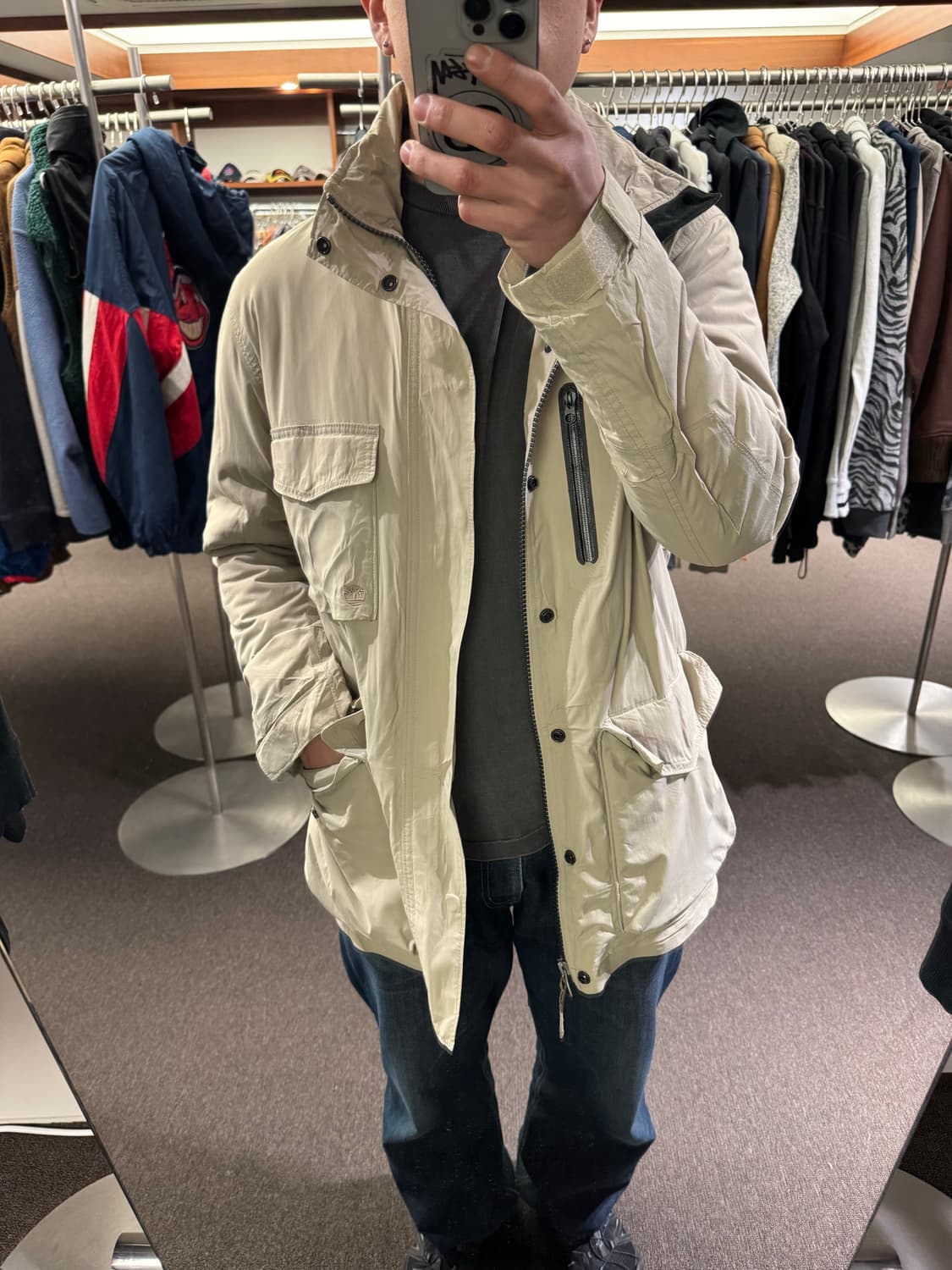 S)팀버랜드 빈티지 베이지 야상 자켓 상품이미지1