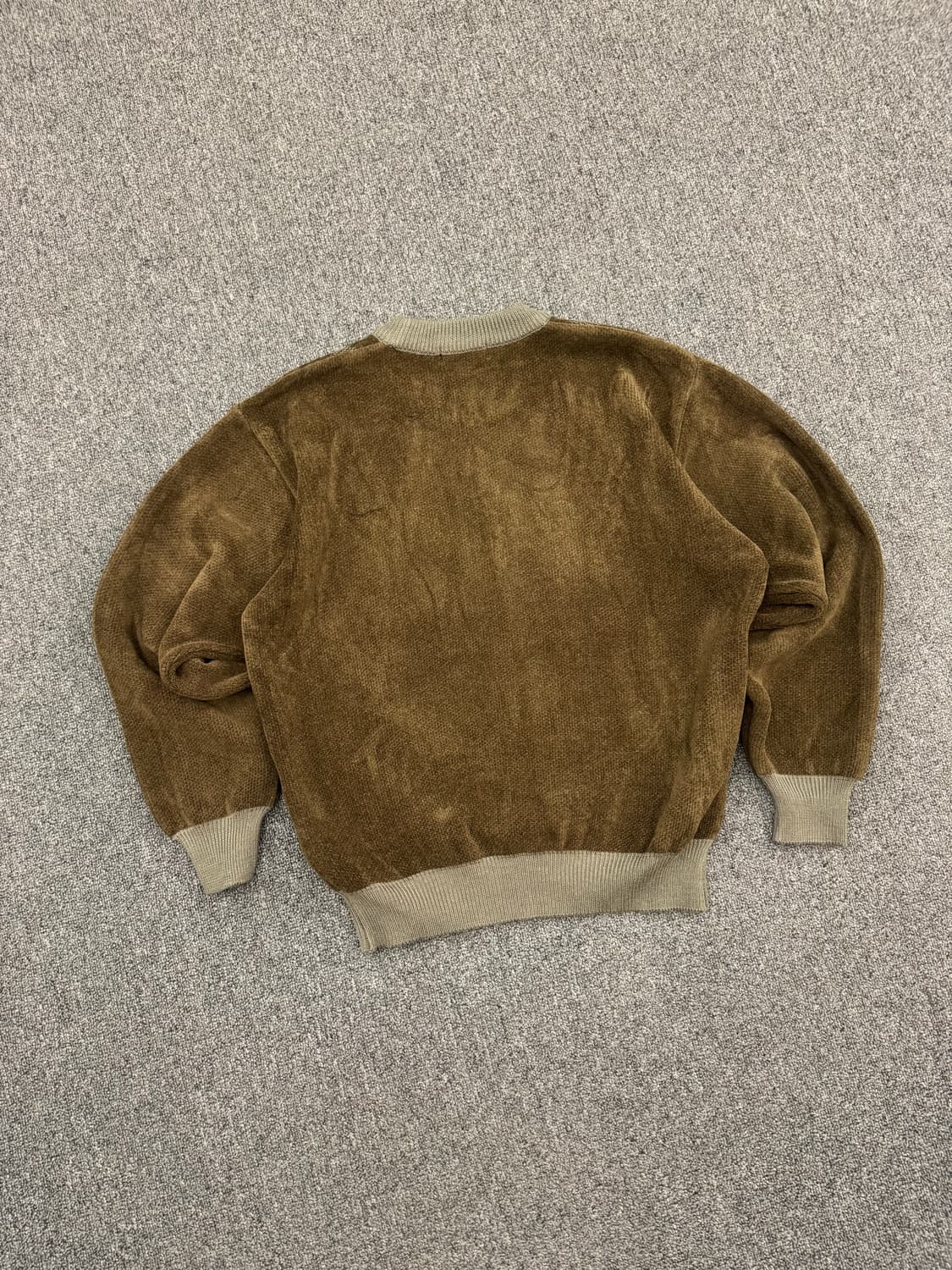 L)American vintage 아가일 패턴 브라운 니트 상품이미지5