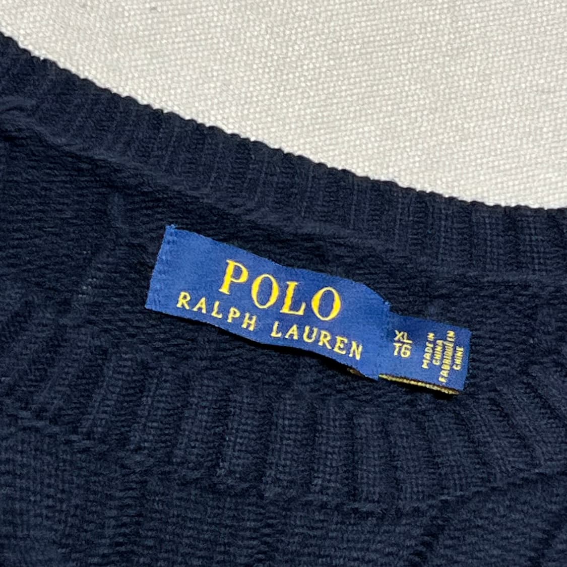 XL 폴로랄프로렌 코튼 네이비 케이블 니트 상품이미지4