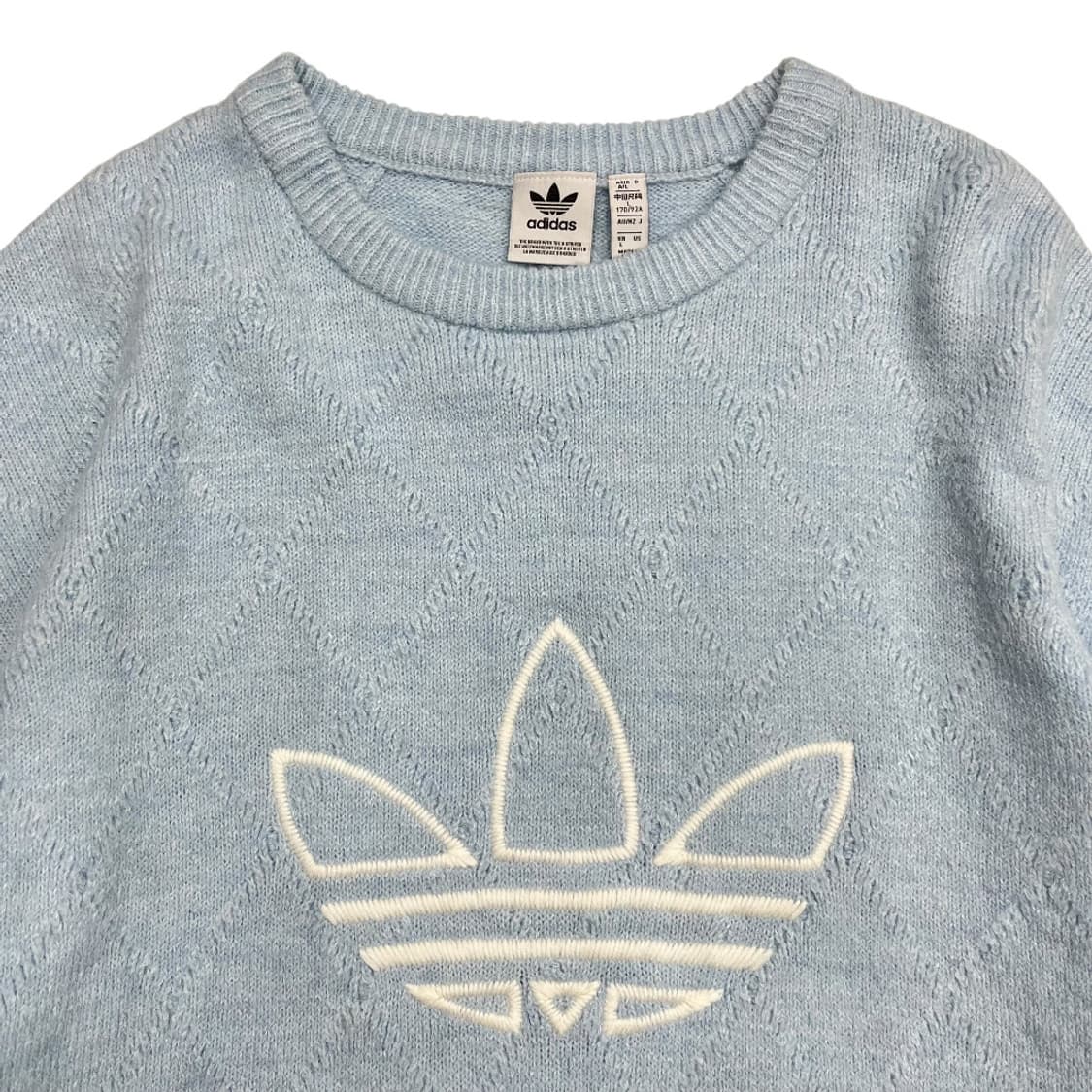 아디다스 빅로고 베이비블루 니트 L 상품이미지4