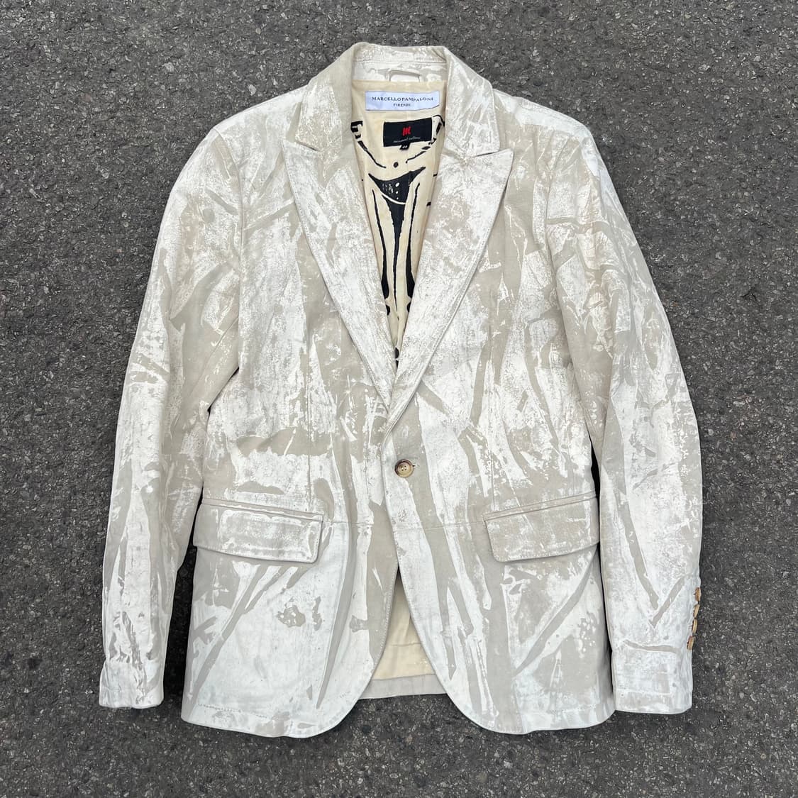 마르첼로 팜팔로니 페인팅 돈피 자켓 상품이미지1