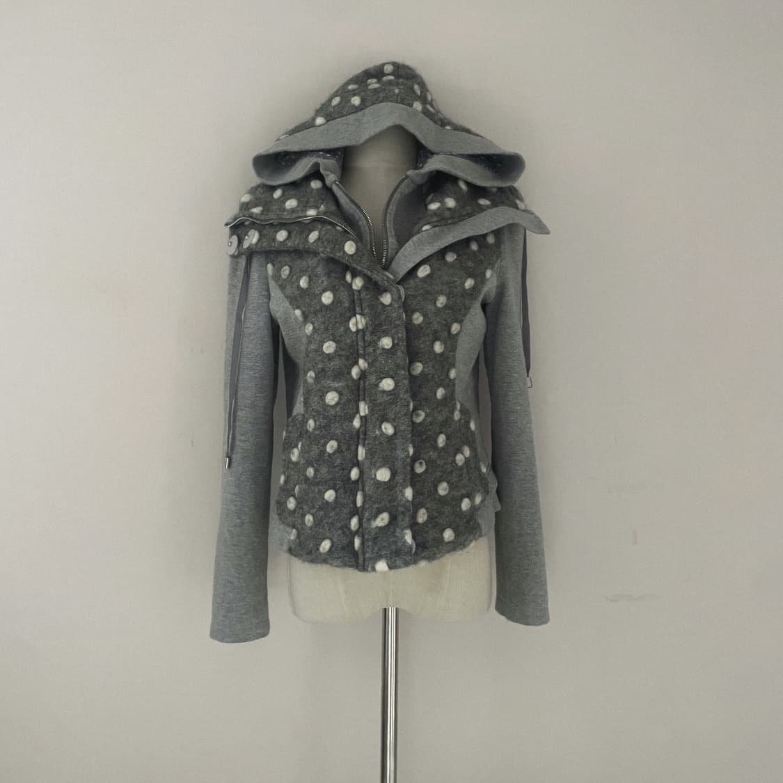 빈티지 자켓 빈티지 도트 긱시크 무채색 아카이브 자켓 투웨이 자켓 키치 상품이미지3