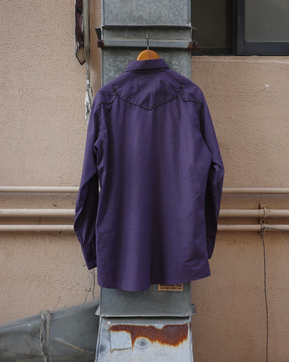 80s 90s 빈티지 애로우 요크 퍼플 웨스턴 셔츠 상품이미지5