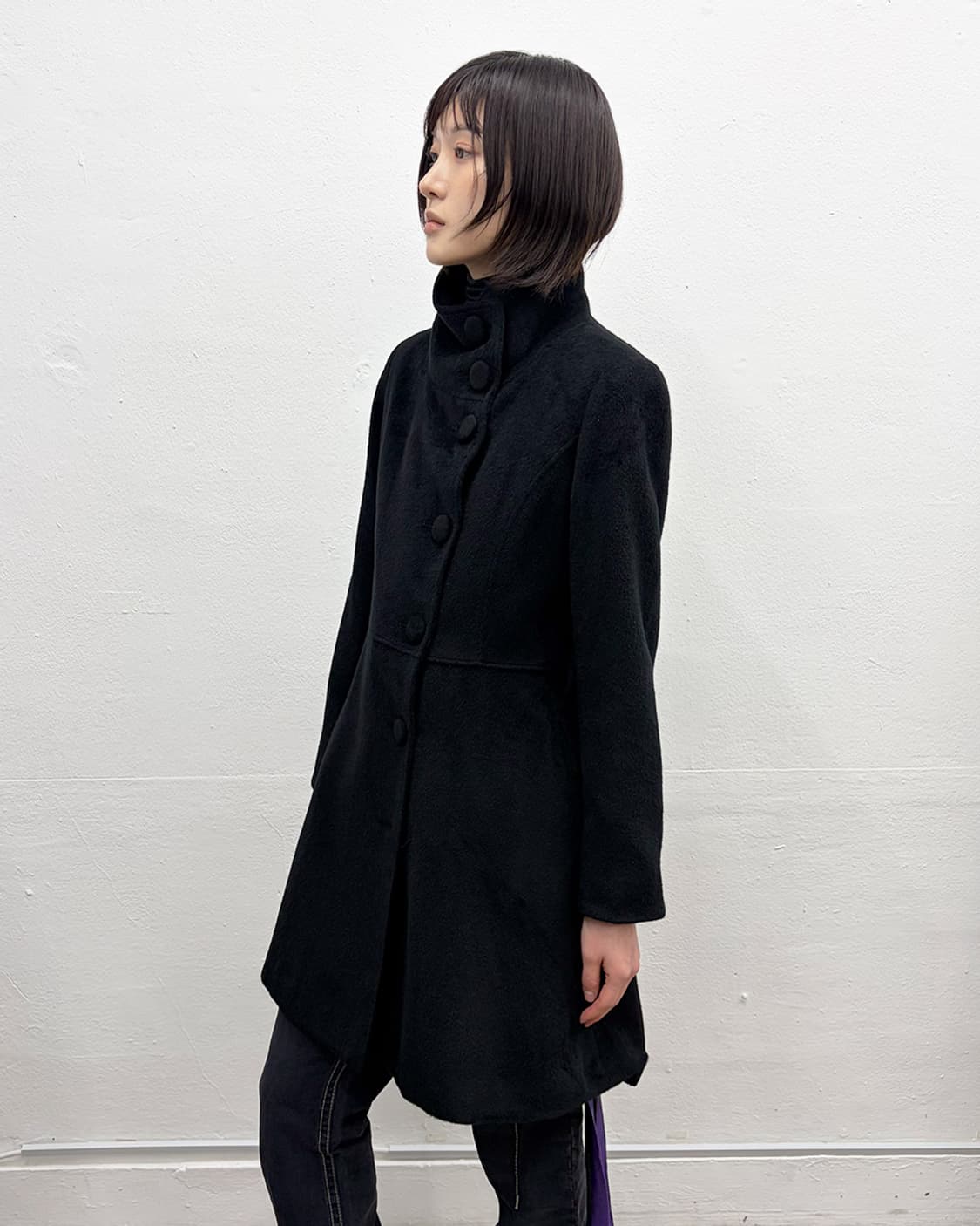 빈티지 하이넥 앙고라 코트 상품이미지3