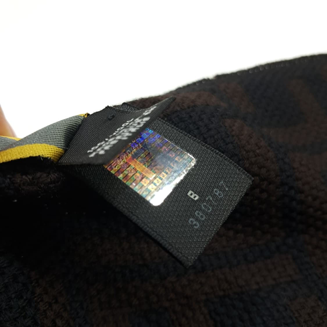 MX148 펜디 FF 로고 다크브라운 울 목도리 머플러 상품이미지5