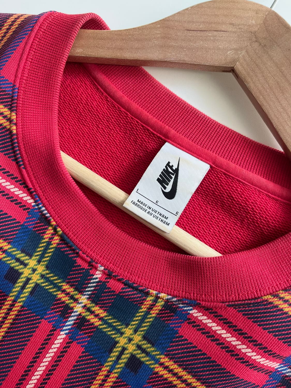 나이키 NRG 플래드 스우시 타탄체크 크루넥 맨투맨 상품이미지5