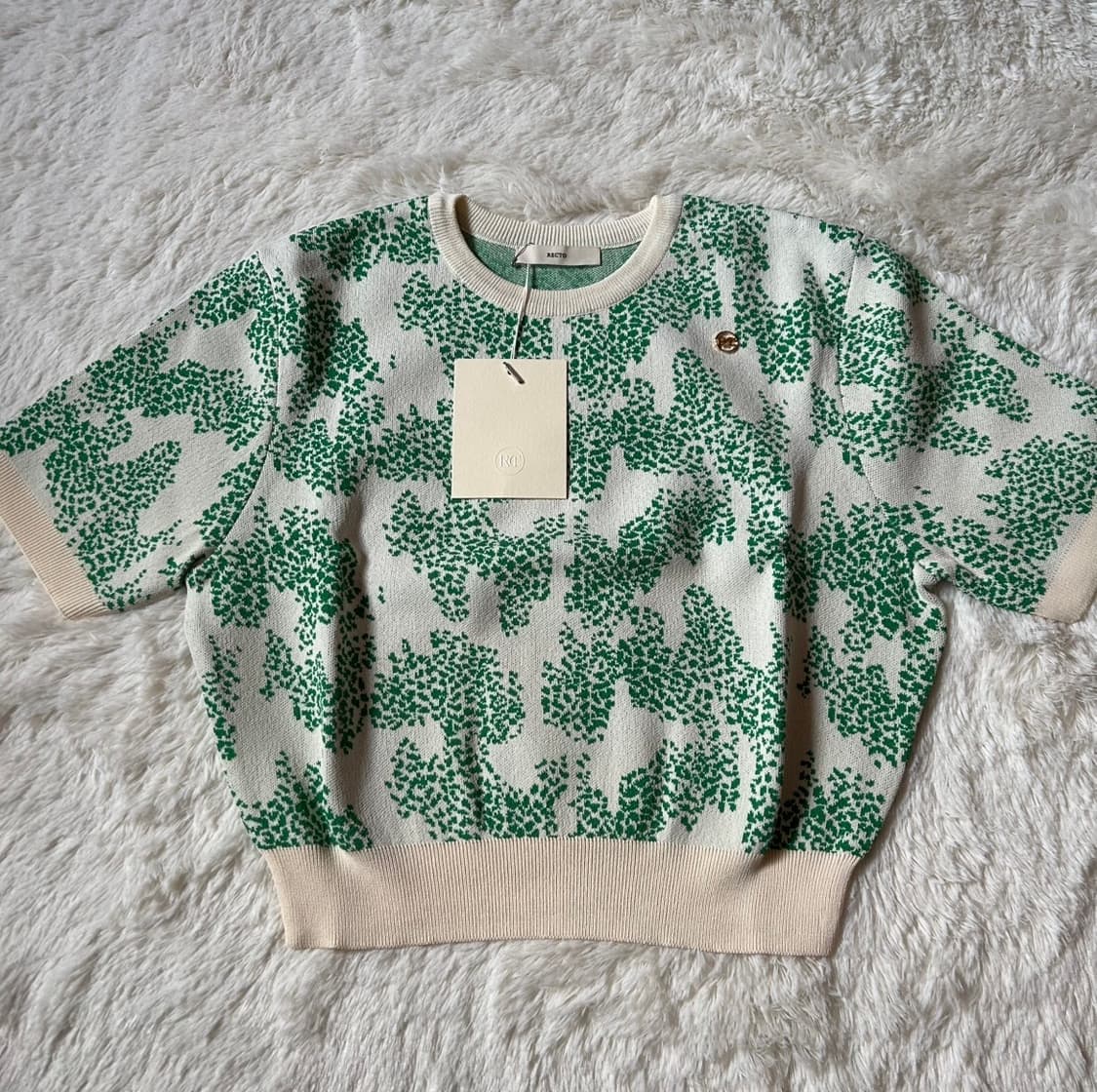 택O) [s] 렉토 선라이즈 자카드 가디건&니트 그린 상품이미지9