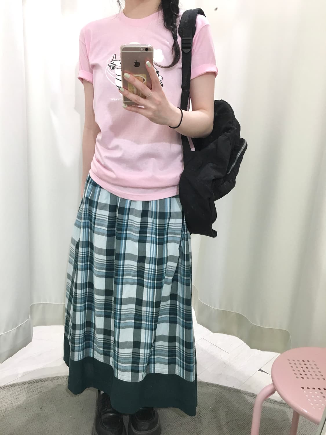 Hagumi check skirt 상품이미지3