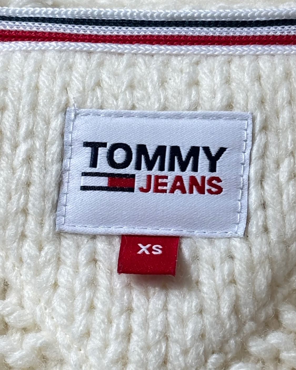 TommyJeans 타미진스 아이보리 울 니트 가디건 상품이미지3