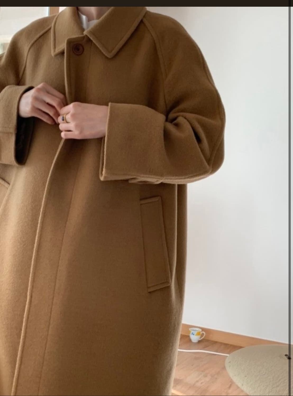 리본빛 구 모네마켓 카멜 코트 상품이미지4