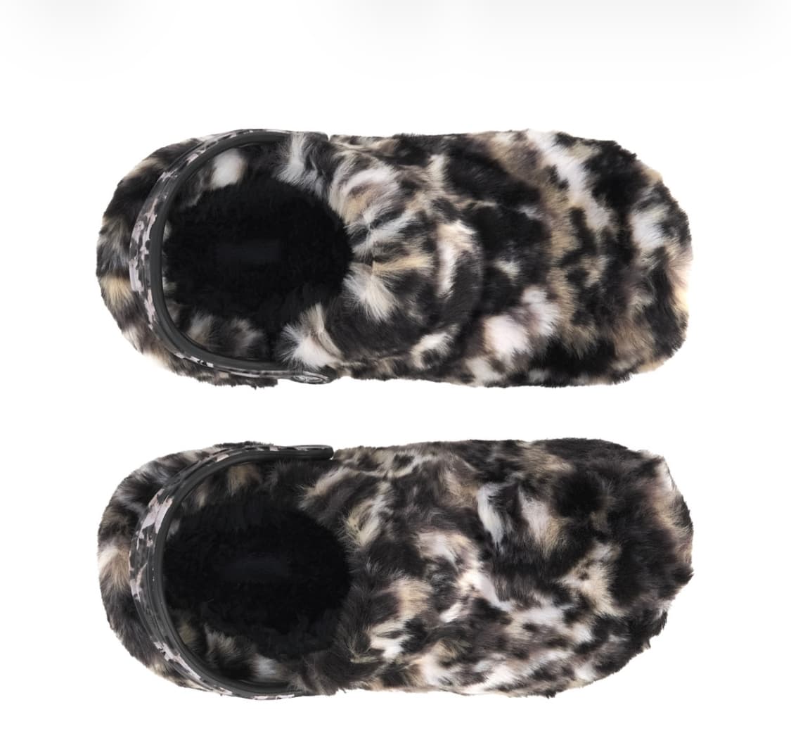 [230] 크록스 클래식 퍼 슈어 클로그 블랙 멀티 레오파드 카모 US4 상품이미지2