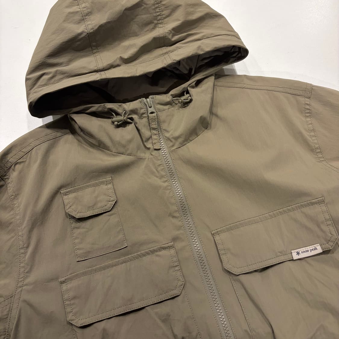 [95] 스노우피크 포켓 후드 야상 바람막이 자켓 카키 D192 상품이미지3
