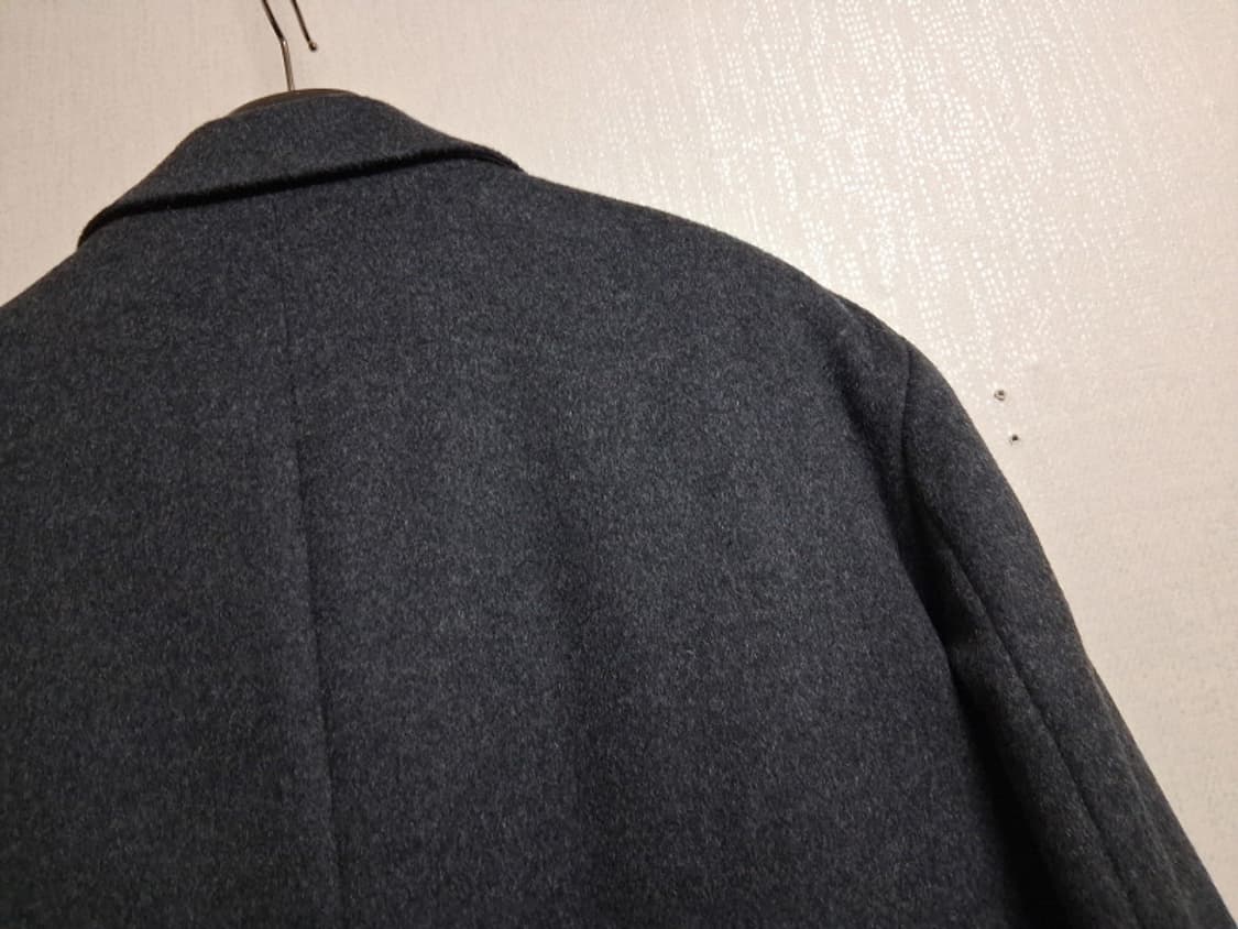 GARNET캐시미어20% 순모모직롱코트 진회색 누빔안감 두터운 110 상품이미지7