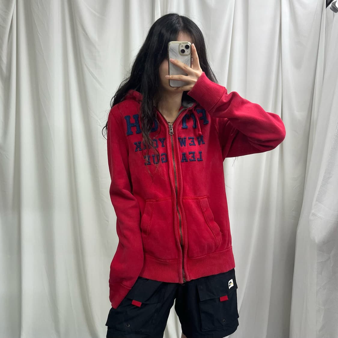 Abercrombie red hood zip-up 상품이미지2