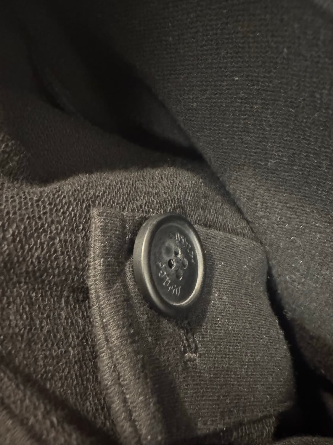 오스하이 스프링 넥 버튼 후드 블랙 상품이미지5