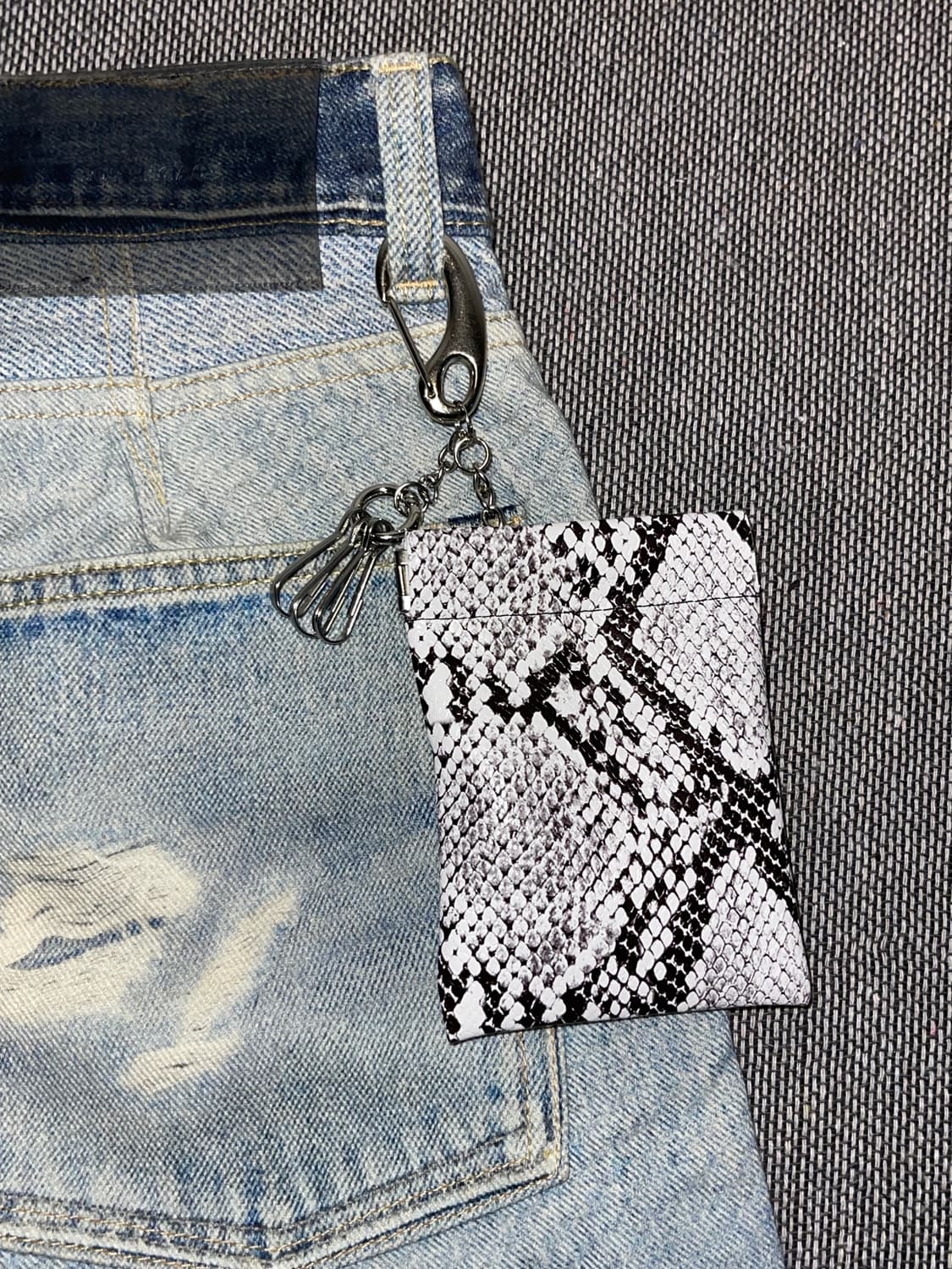 파이톤 레더 파우치 키링 세트 상품이미지3