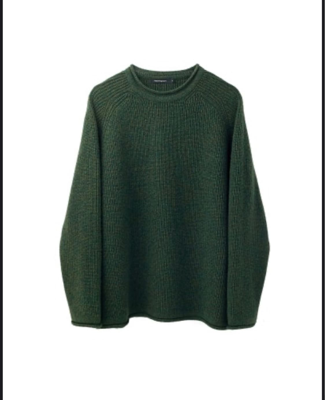 4)해칭룸 트위스트 라운드넥 니트 딥그린 상품이미지1