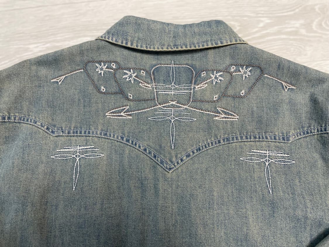 [XL] 웨스턴 자수 데님셔츠 상품이미지3