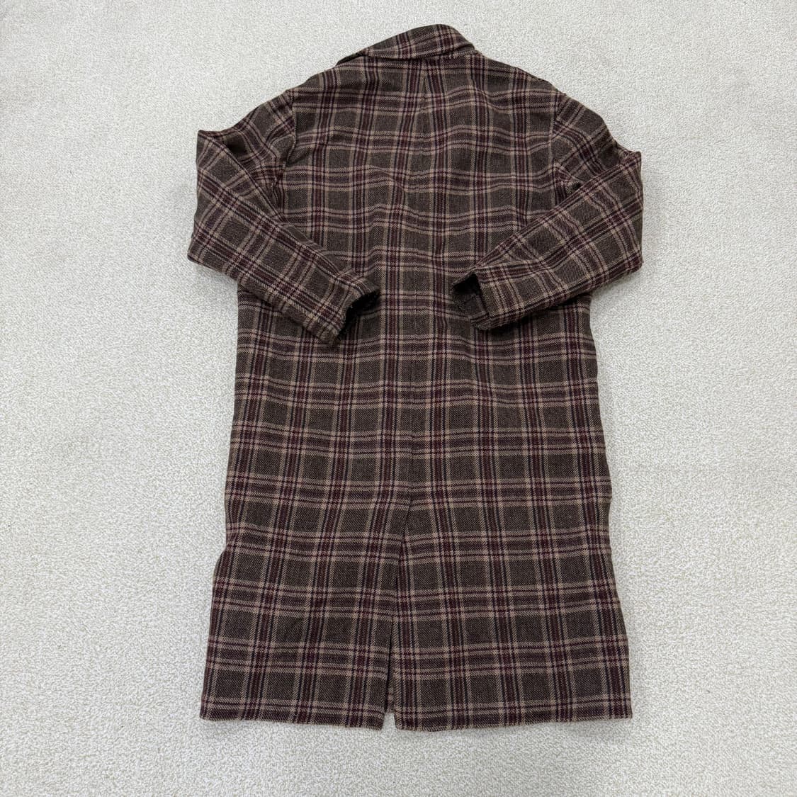 [M] STUDIO LAP 레드체크 싱글롱코트 1230T2 상품이미지2