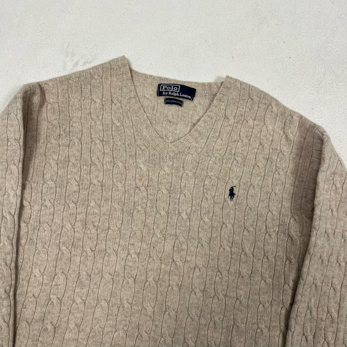 Polo Oatmeal Cable Knit 상품이미지5