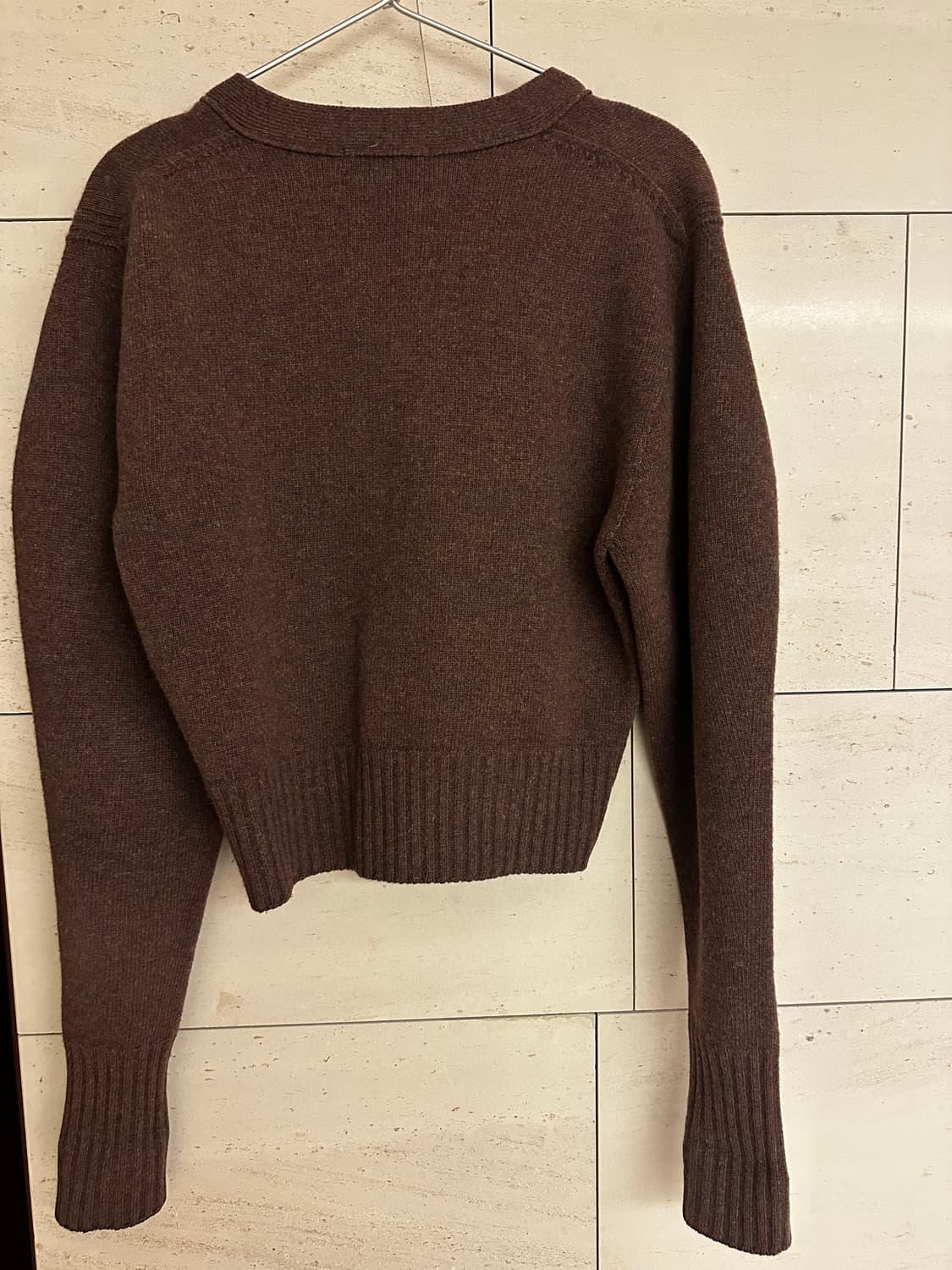 (원가 35.8)로우클래식 브라운 울 가디건 상품이미지3