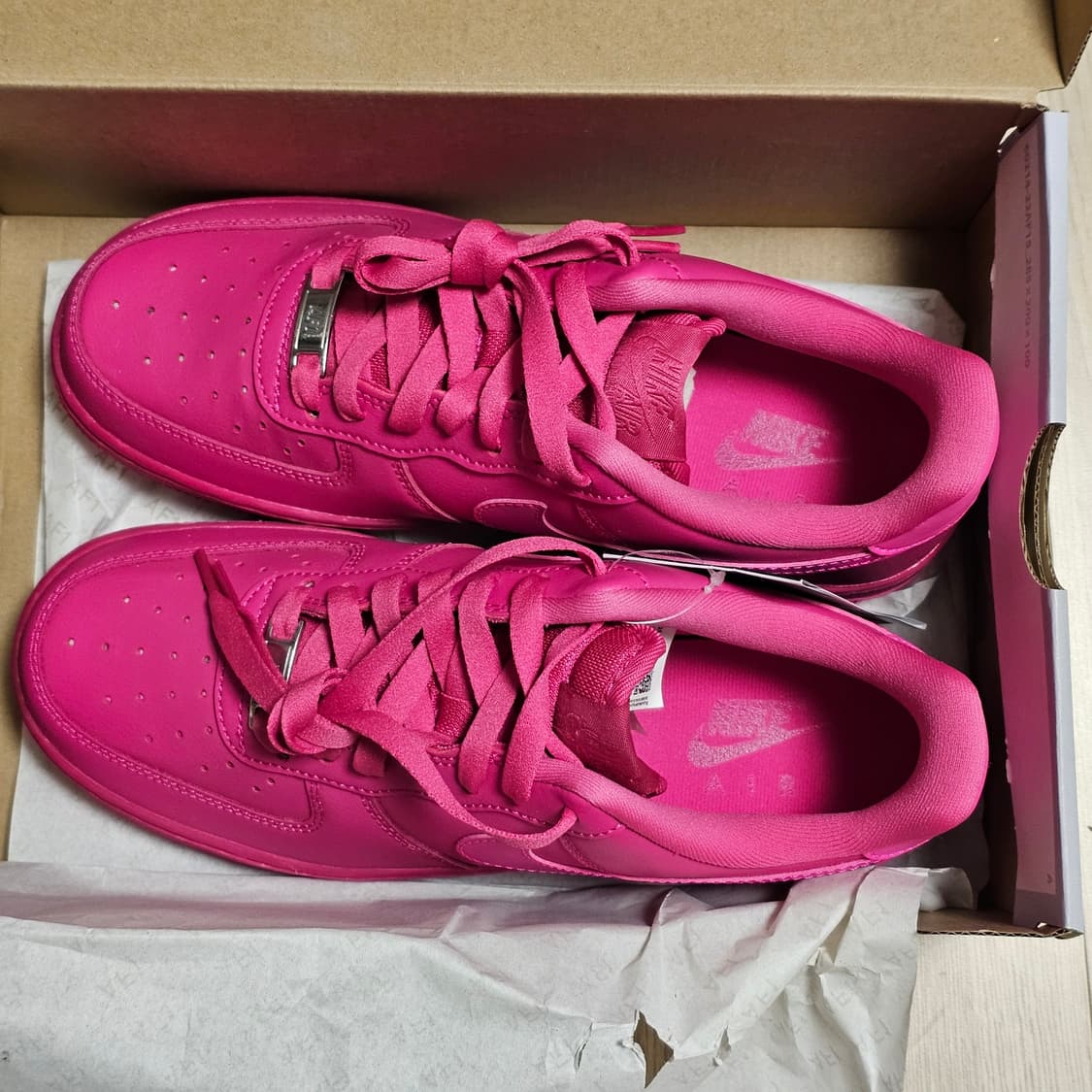 W240 새제품) 나이키 에어포스 1 '07 파이어베리 피어스 핑크 상품이미지3