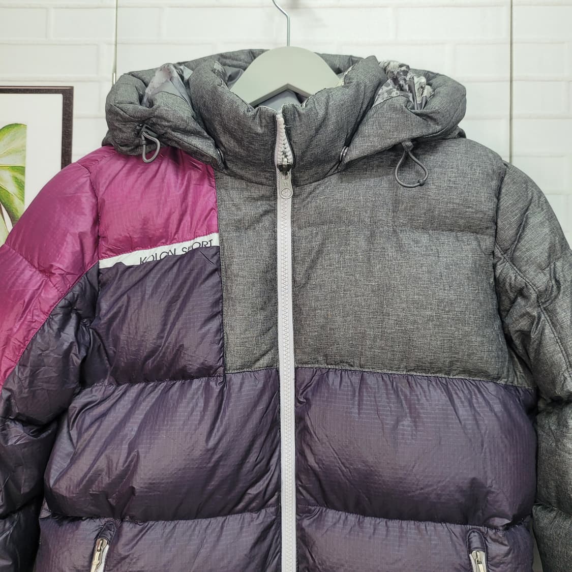 코오롱스포츠 700필파워 구스다운 양면 후드 패딩 자켓 90사이즈 상품이미지2