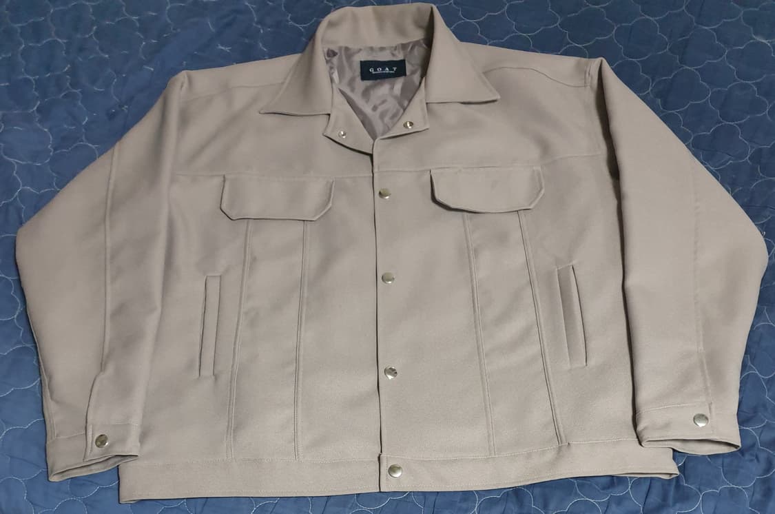 오버핏 블루종 트러커 자켓 애쉬그레이 (XL) 상품이미지1