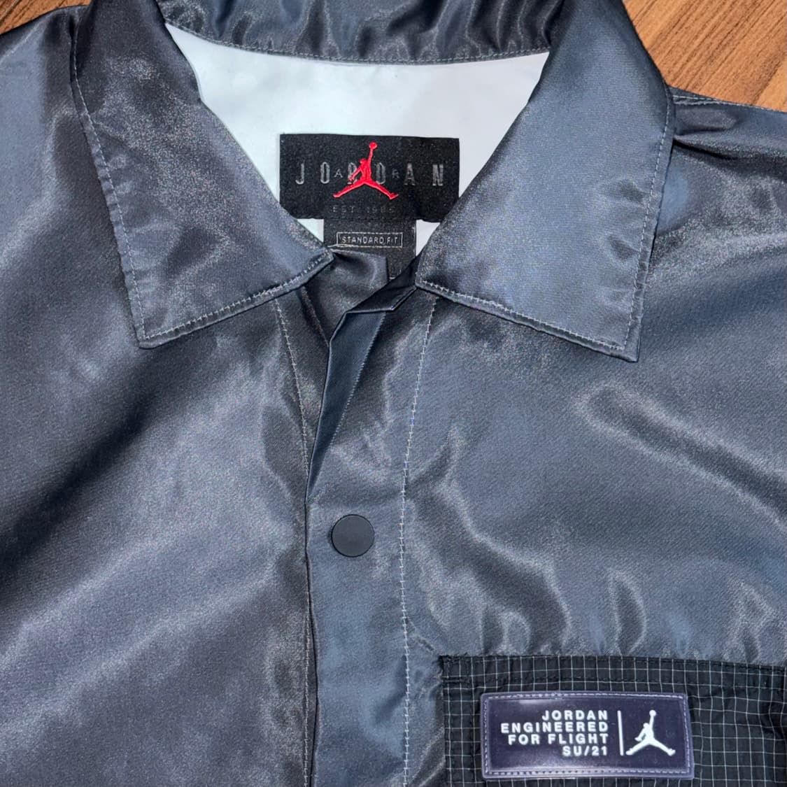 조던 나일론 셔츠 차콜 M 상품이미지2