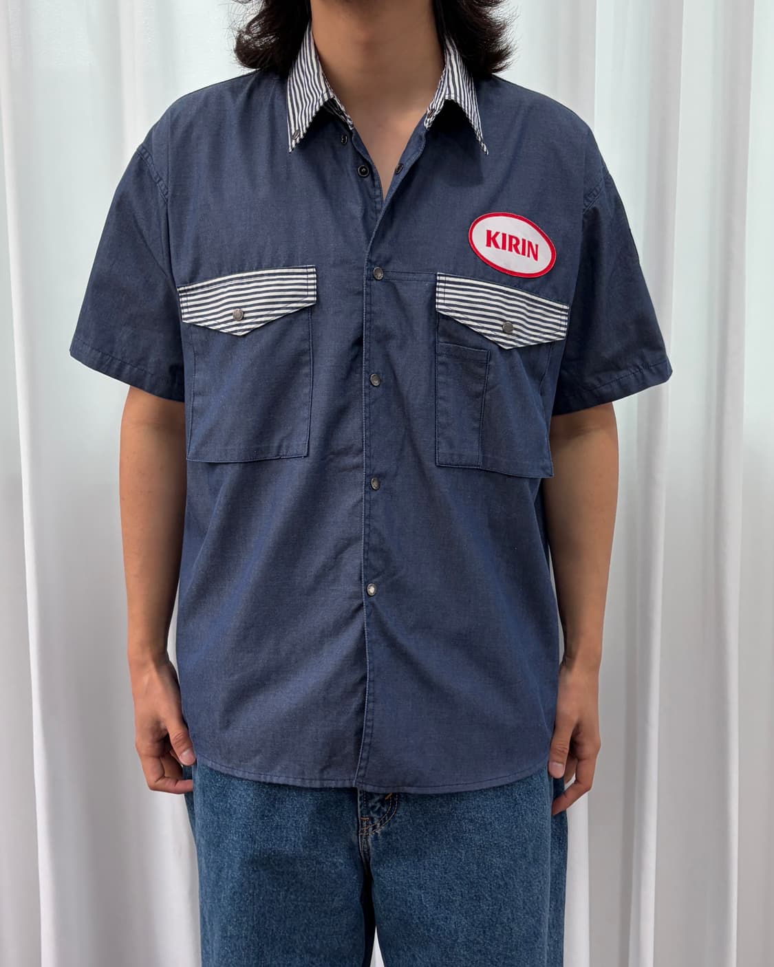 [L]기린 KIRIN 팩토리 워크 셔츠 상품이미지5