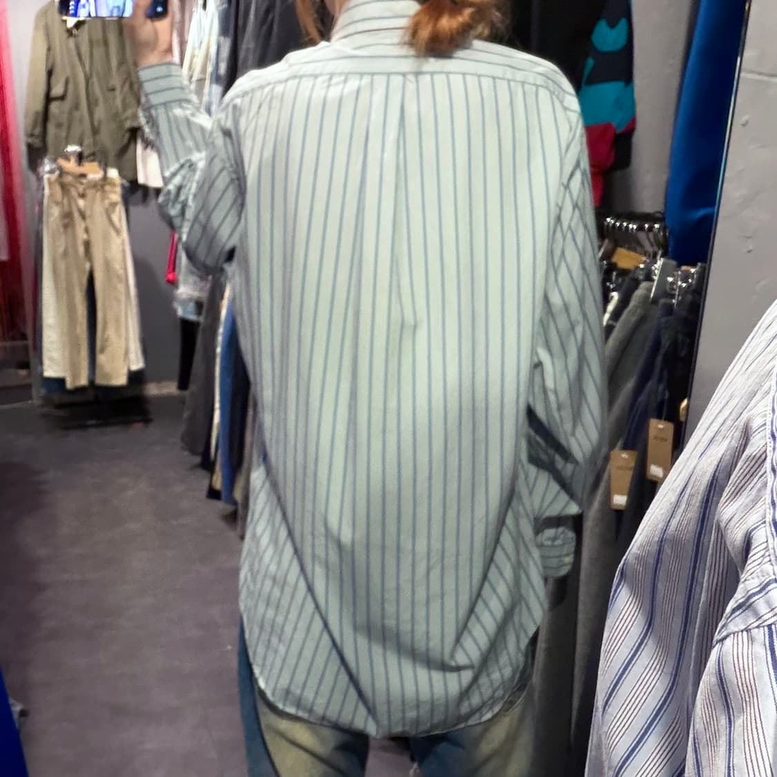 [IM]폴로 랄프로렌 스트라이프 셔츠 블루 상품이미지4