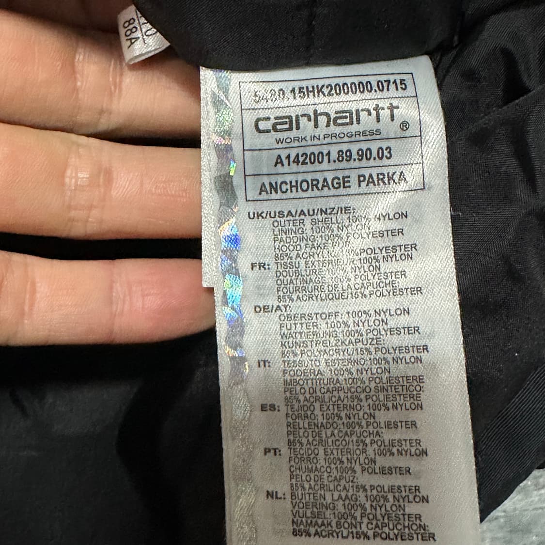 칼하트 앵커리지 야상 파카 블랙 s 상품이미지4