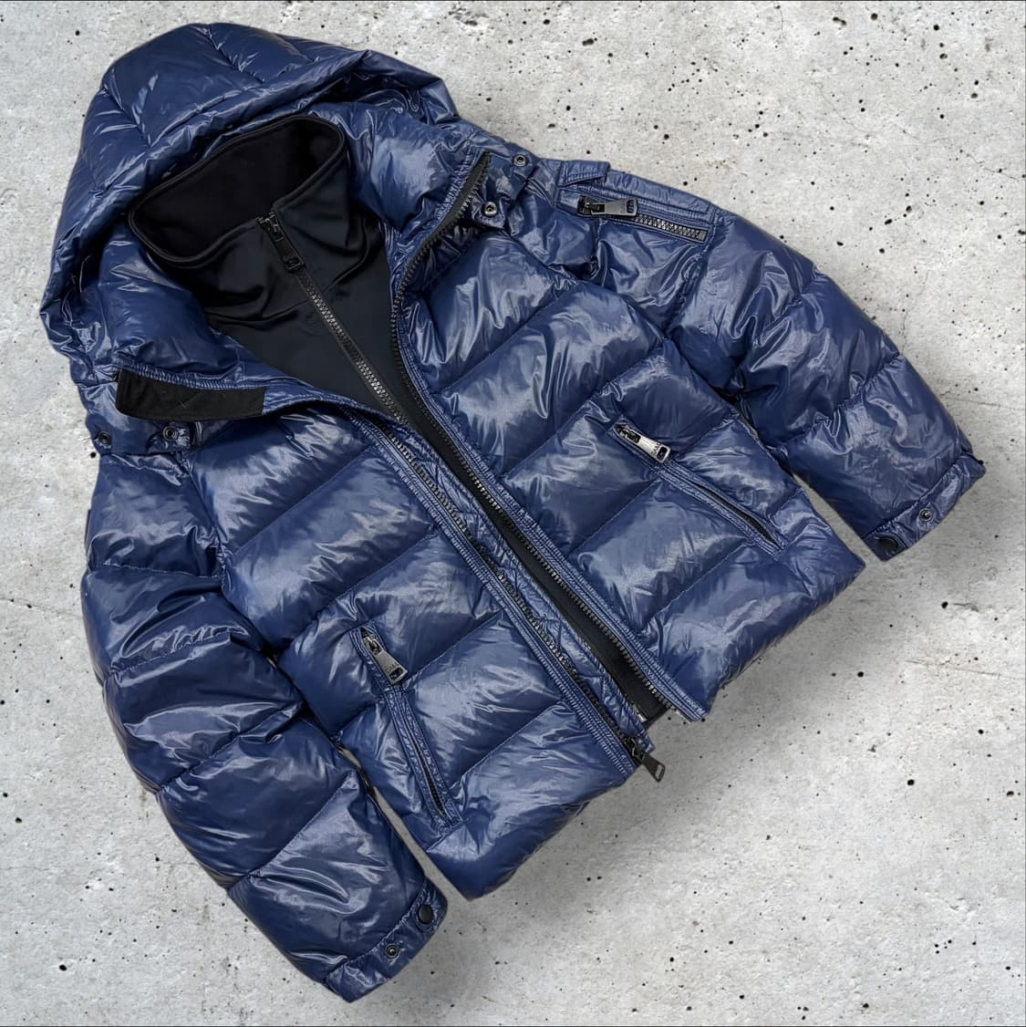 S.A.M. 샘 뉴욕 네이비 광택 패딩 점퍼 B875 상품이미지1